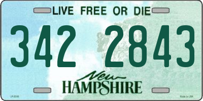 NH license plate 3422843