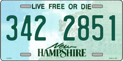 NH license plate 3422851