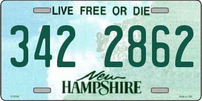 NH license plate 3422862