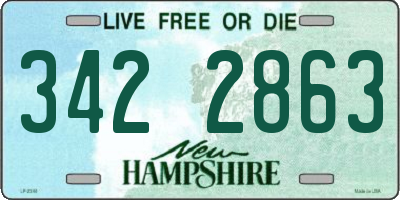 NH license plate 3422863