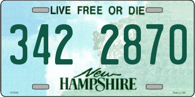 NH license plate 3422870