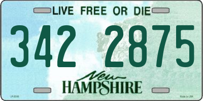NH license plate 3422875