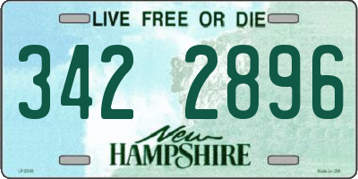 NH license plate 3422896