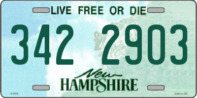 NH license plate 3422903