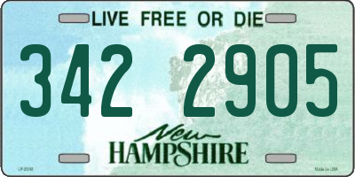 NH license plate 3422905