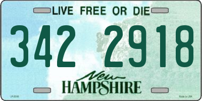 NH license plate 3422918