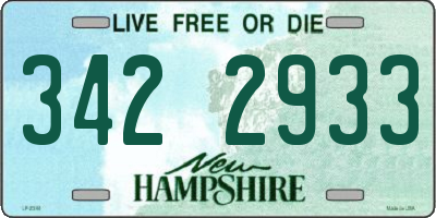 NH license plate 3422933