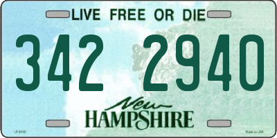 NH license plate 3422940