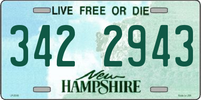 NH license plate 3422943