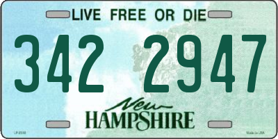 NH license plate 3422947