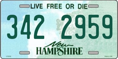 NH license plate 3422959