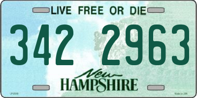 NH license plate 3422963