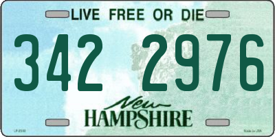 NH license plate 3422976