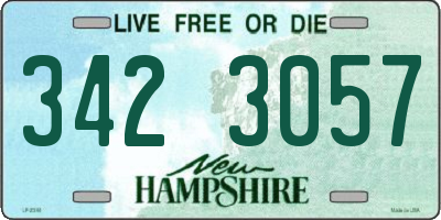 NH license plate 3423057