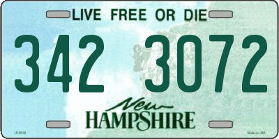 NH license plate 3423072
