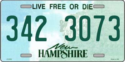 NH license plate 3423073