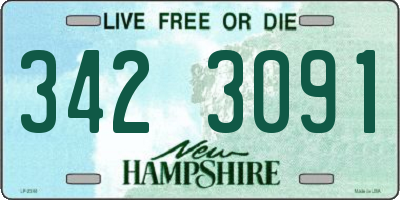 NH license plate 3423091
