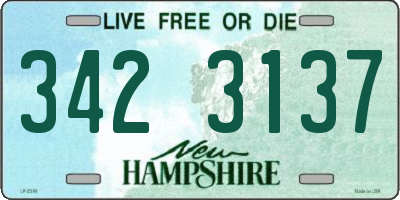 NH license plate 3423137
