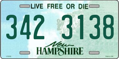 NH license plate 3423138