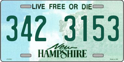 NH license plate 3423153