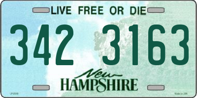 NH license plate 3423163