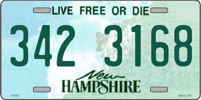 NH license plate 3423168