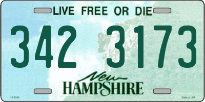 NH license plate 3423173