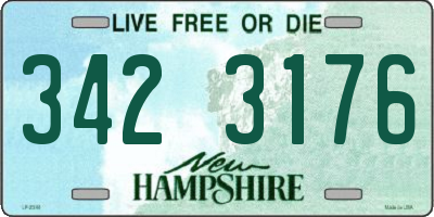 NH license plate 3423176