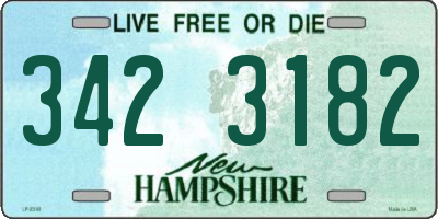 NH license plate 3423182