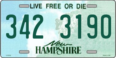 NH license plate 3423190