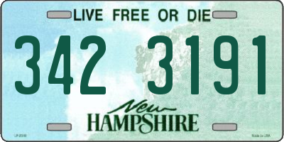 NH license plate 3423191