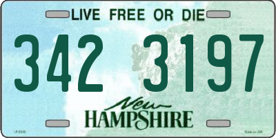 NH license plate 3423197