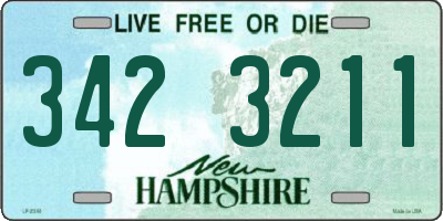 NH license plate 3423211
