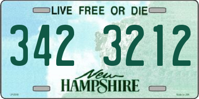 NH license plate 3423212