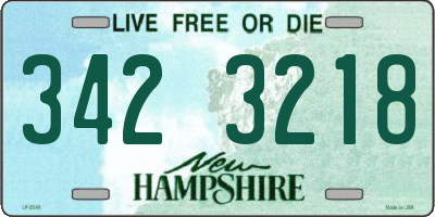 NH license plate 3423218