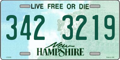 NH license plate 3423219
