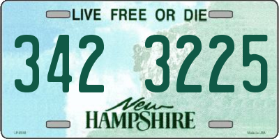 NH license plate 3423225