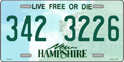 NH license plate 3423226