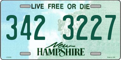 NH license plate 3423227