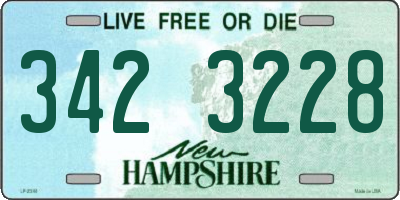 NH license plate 3423228