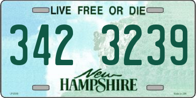 NH license plate 3423239