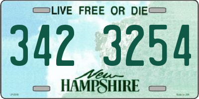 NH license plate 3423254