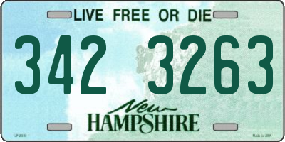 NH license plate 3423263