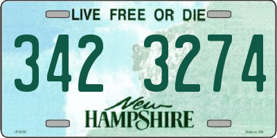 NH license plate 3423274