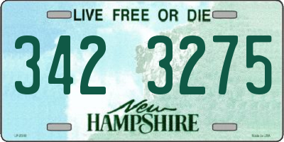 NH license plate 3423275