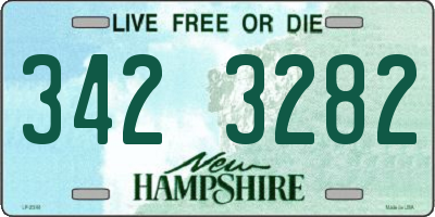 NH license plate 3423282