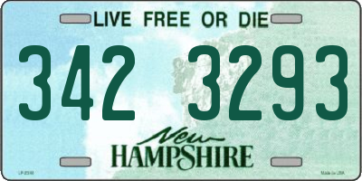 NH license plate 3423293