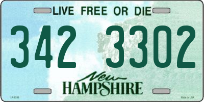 NH license plate 3423302
