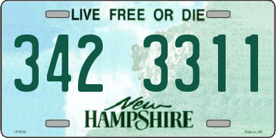 NH license plate 3423311
