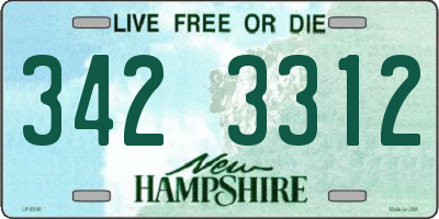 NH license plate 3423312